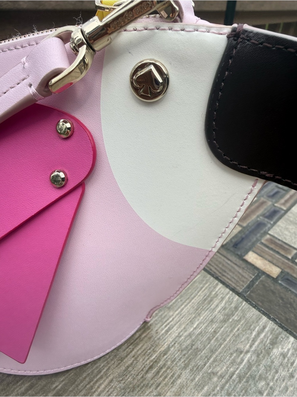 NWOT Kate Spade Parrot Flock Party crossbody bag smooth multicolor pink leather - Picture 9 of 12